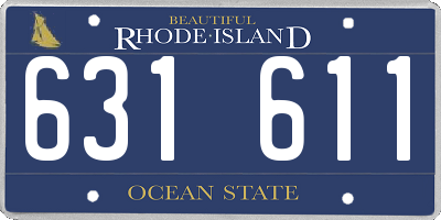 RI license plate 631611