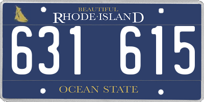 RI license plate 631615