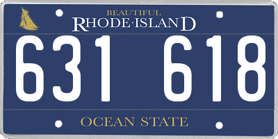RI license plate 631618