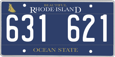 RI license plate 631621