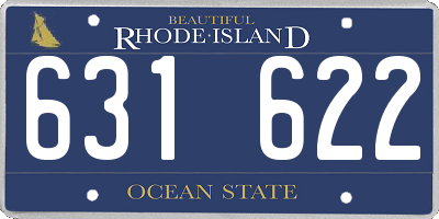 RI license plate 631622