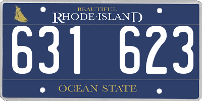 RI license plate 631623