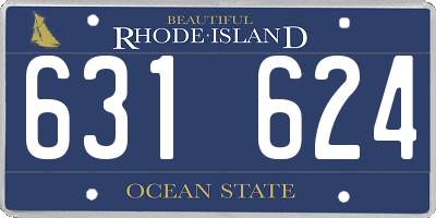 RI license plate 631624