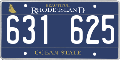 RI license plate 631625