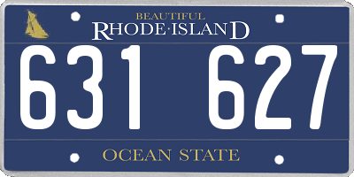 RI license plate 631627