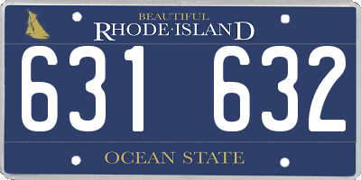 RI license plate 631632