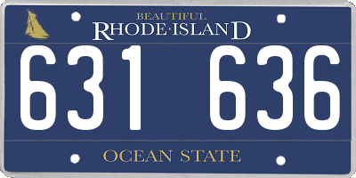 RI license plate 631636