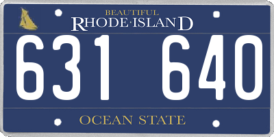 RI license plate 631640