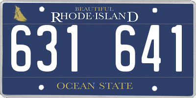 RI license plate 631641