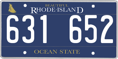 RI license plate 631652