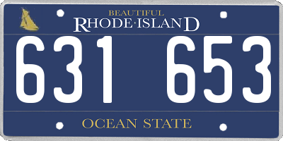 RI license plate 631653
