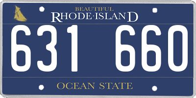 RI license plate 631660