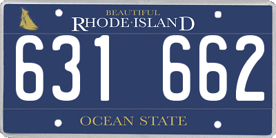 RI license plate 631662