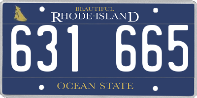 RI license plate 631665