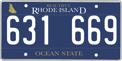 RI license plate 631669