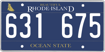 RI license plate 631675