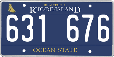 RI license plate 631676