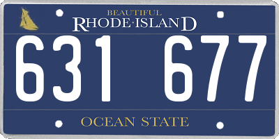 RI license plate 631677
