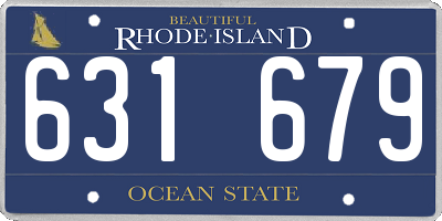 RI license plate 631679