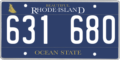 RI license plate 631680