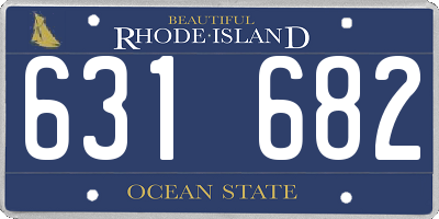 RI license plate 631682