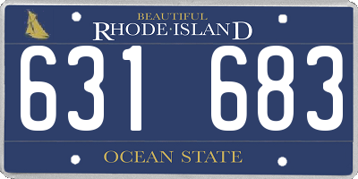 RI license plate 631683
