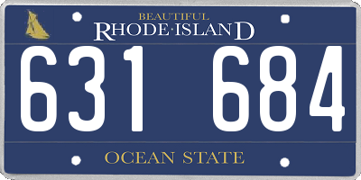RI license plate 631684