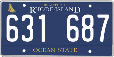 RI license plate 631687