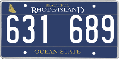 RI license plate 631689