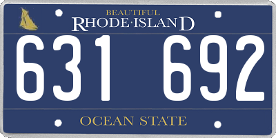RI license plate 631692