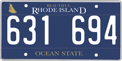 RI license plate 631694
