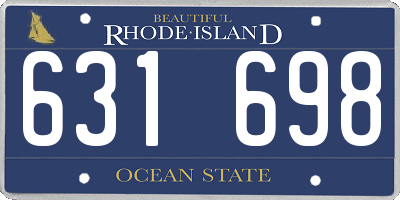 RI license plate 631698