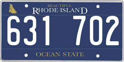 RI license plate 631702