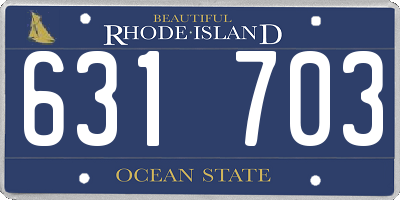 RI license plate 631703