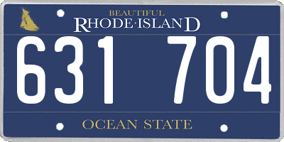 RI license plate 631704