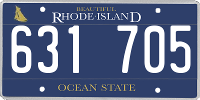 RI license plate 631705