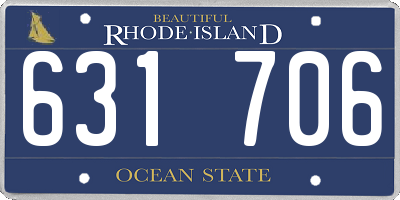 RI license plate 631706