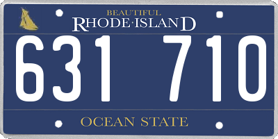 RI license plate 631710