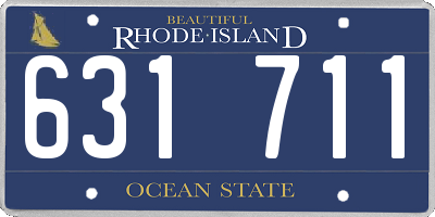 RI license plate 631711