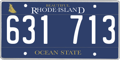 RI license plate 631713