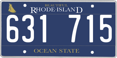 RI license plate 631715