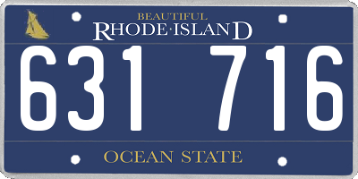 RI license plate 631716