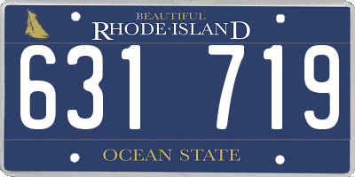 RI license plate 631719