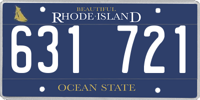 RI license plate 631721