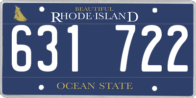 RI license plate 631722