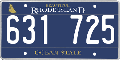 RI license plate 631725