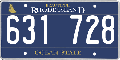 RI license plate 631728