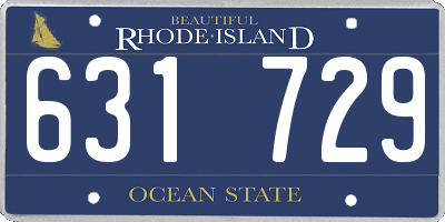 RI license plate 631729