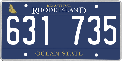 RI license plate 631735