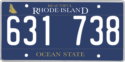 RI license plate 631738